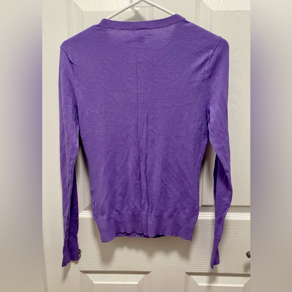 NWT and never worn-New York & Company Lavender Button-Up Cardigan - Picture 2 of 6